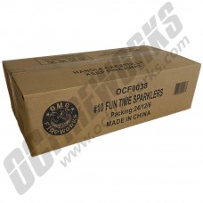Wholesale Fireworks No.10 OMG Fun Time Firequacker Bamboo Color Sparklers Case 24/12/6 (Wholesale Fireworks)